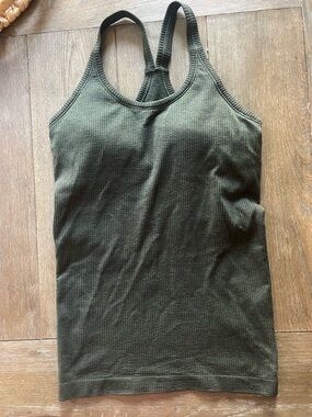Lululemon Ebb to Street tank Olive green size 6.